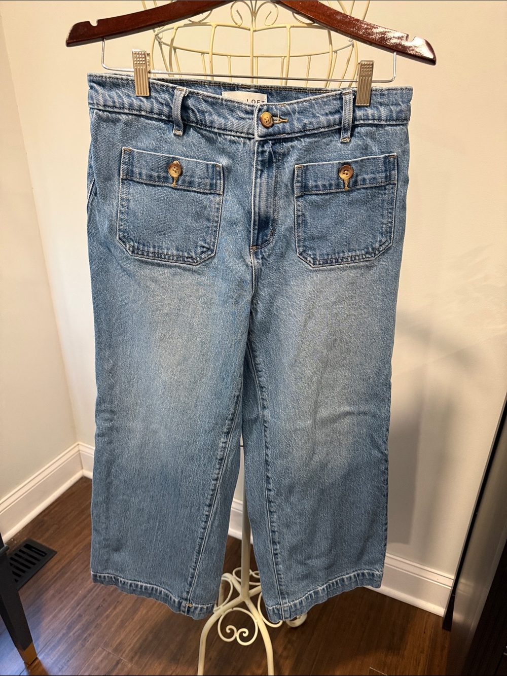 LOFT Light blue Palmer Wide leg crop